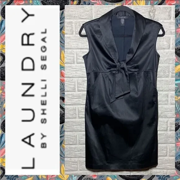 MSRP $167 Laundry by Shelli Segal Black Dress Women's Size 2 - Picture 1 of 10
